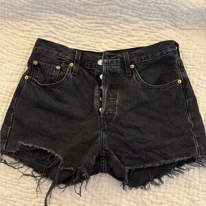 Levi’s 501 Black Denim Women Shorts